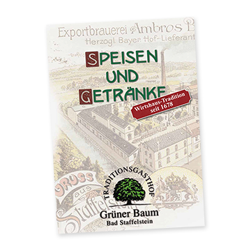 Zur Speisekarte Restaurant Grüner Baum in Bad Staffelstein